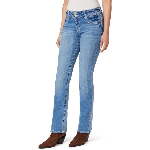Bootcut Jeans Women Curvy Mid-Rise Insta Stretch Denim Plus Sizes